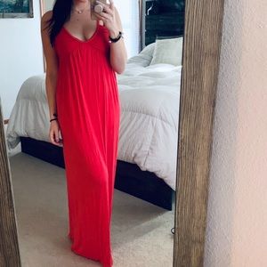 🌼Pink Summer Maxi Dress Braided Straps🌼